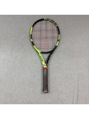 Babolat Pure Aero JR 26 Tennis Racquet Junior Grip 4in Black Lime FSI Spin